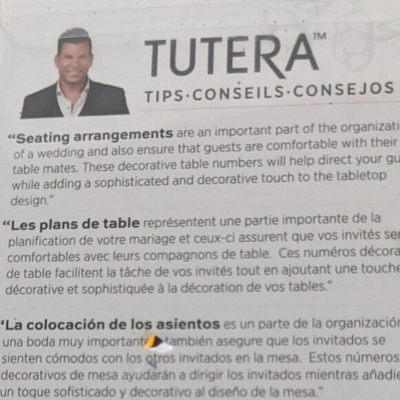 NWT David Tutera 25 Rose Gold Table Number Cards Wedding Reception Fancy Party - Picture 5 of 6